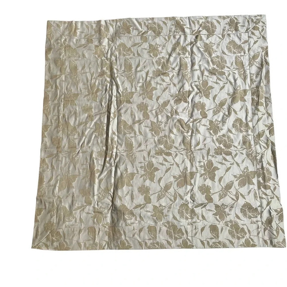 Frette Pair (2) Lux Valentina Euro Sham Ecru Beige Floral Cotton Wool Polyester - Picture 4 of 7